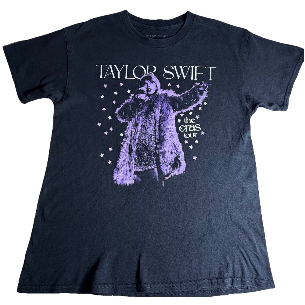 Taylor Swift The Eras Tour Shirt Adult Large Black Purple Concert Tee
